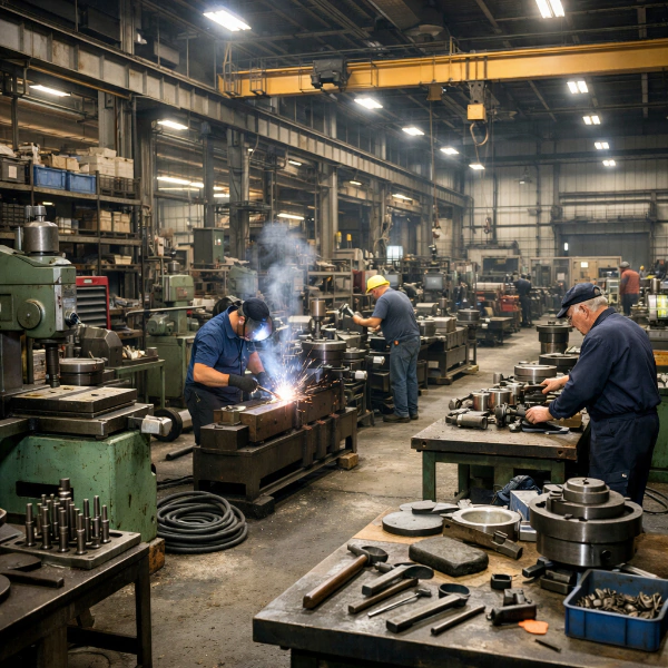 Factory floor injuries in Fleckney